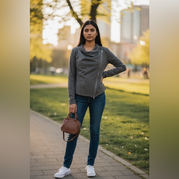 Blank NYC Women's Gray Faux Suede Jacket - Size M - Picture 12 of 12